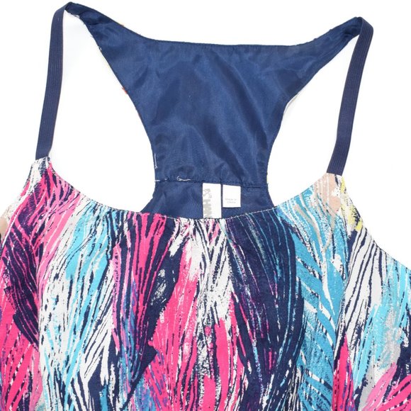 Hang Ten Multicolored Leaf Print Beach Dress S - Picture 3 of 6